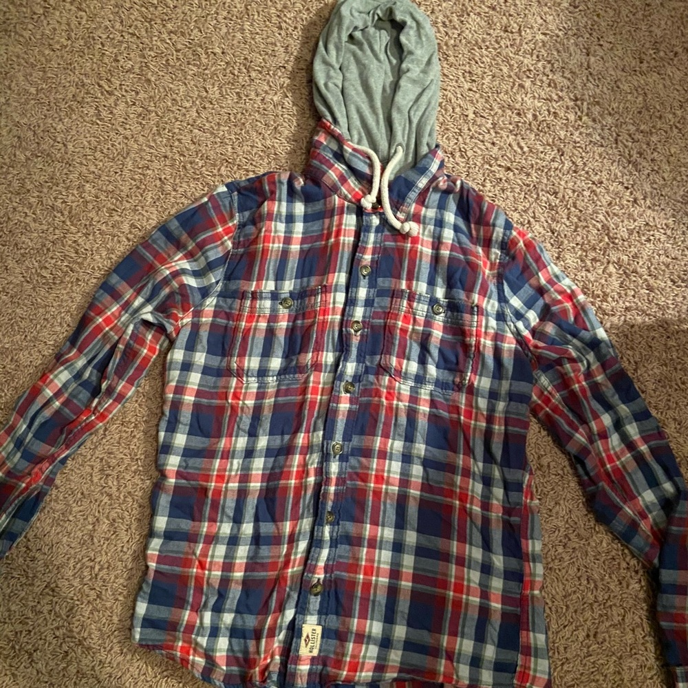 Two Hollister Flannels